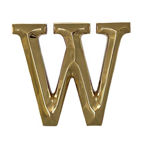 Michael Healy Monogram Letter P Door Knocker - Brushed Nickel